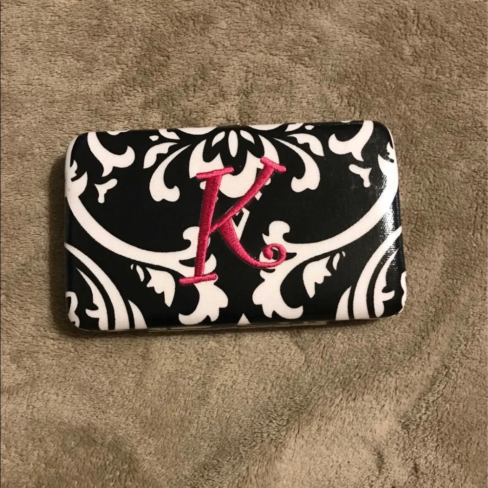 Letter “K” wallet w/checkbook cover